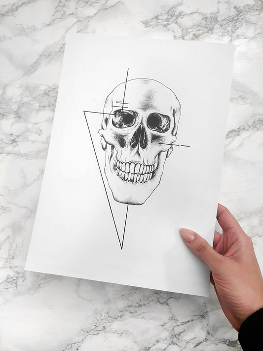 Geometric Skull Print