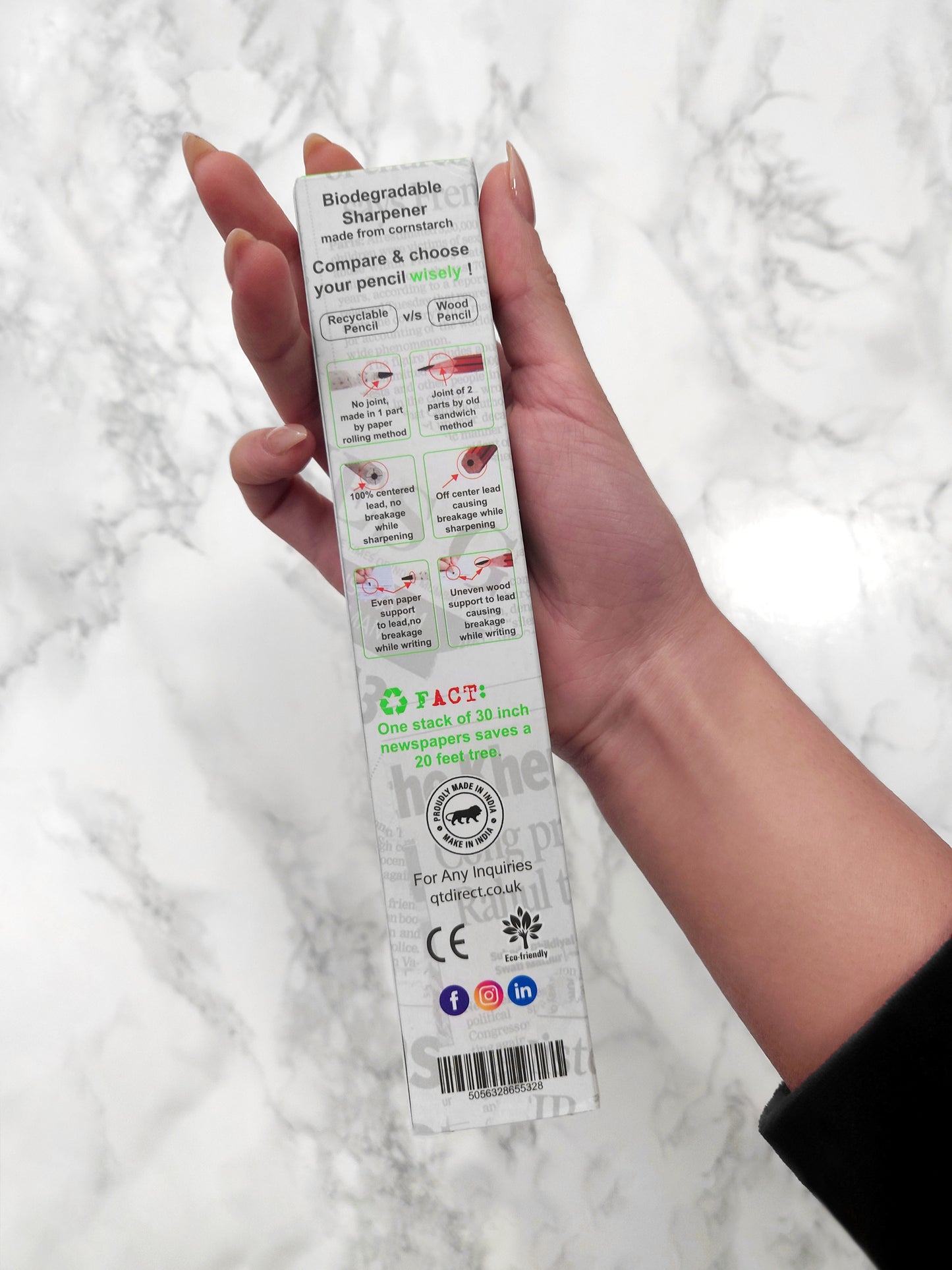 Recycled Newspaper Eco Pencils - HB