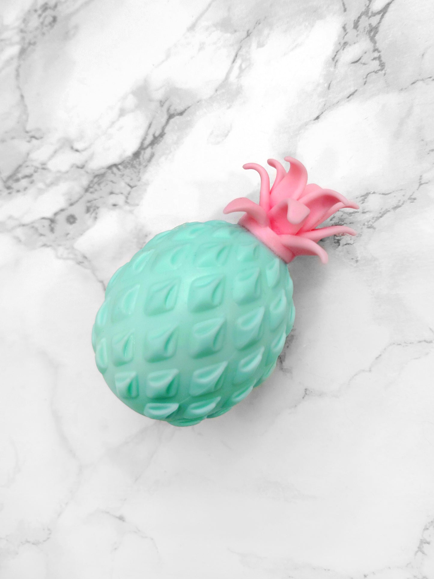 Pineapple Stress Toy - Green / Pink Top - Office Gift