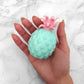 Pineapple Stress Toy - Green / Pink Top - Office Gift