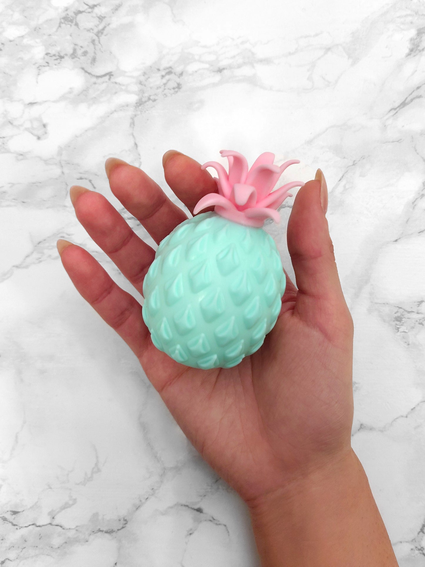 Pineapple Stress Toy - Green / Pink Top - Office Gift