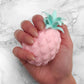 Pineapple Stress Toy - Pink / Green Top - Office Gift